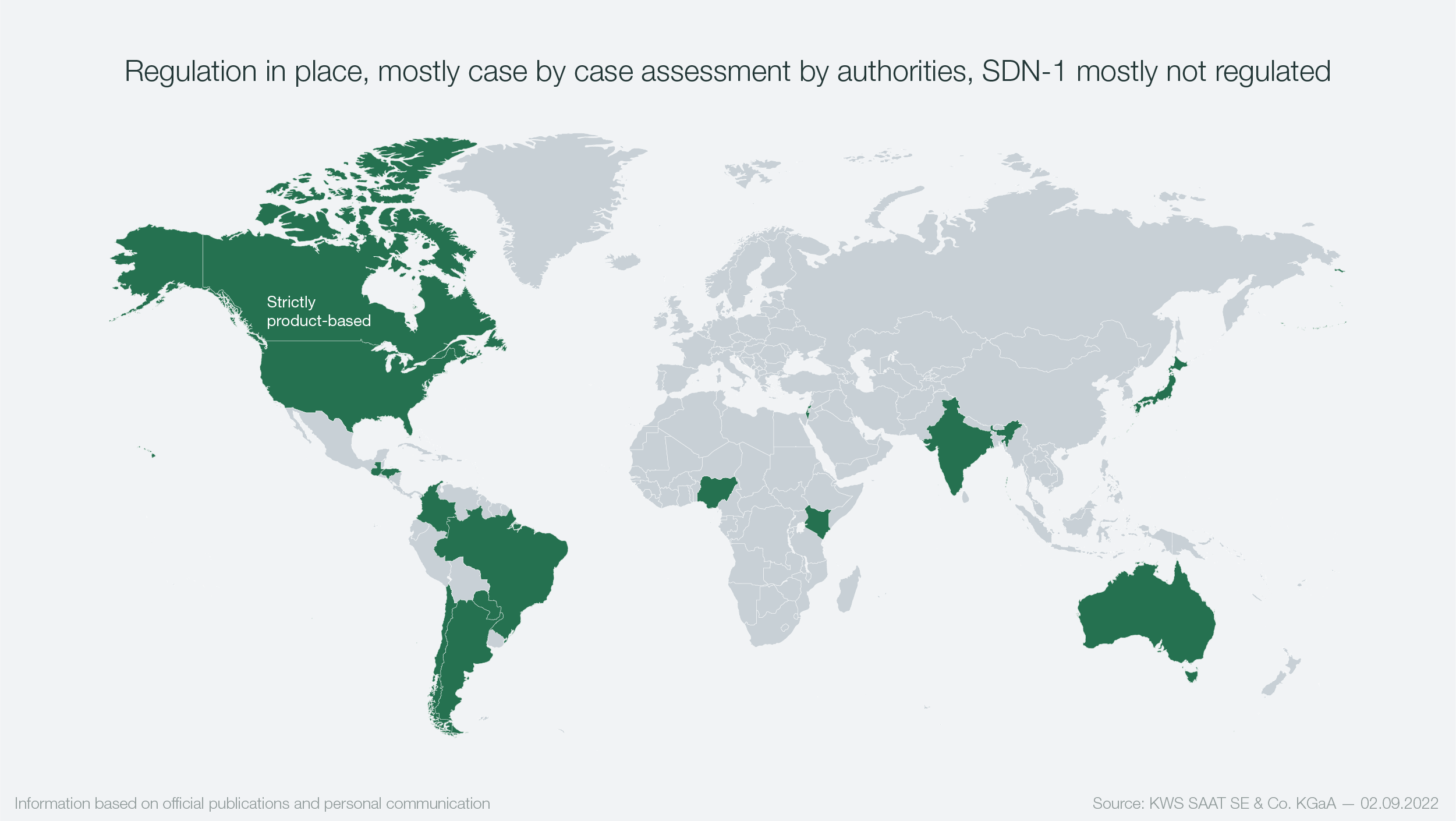 KWS Infographic Nr. 2 showing an countries with regulation in place (case by case)