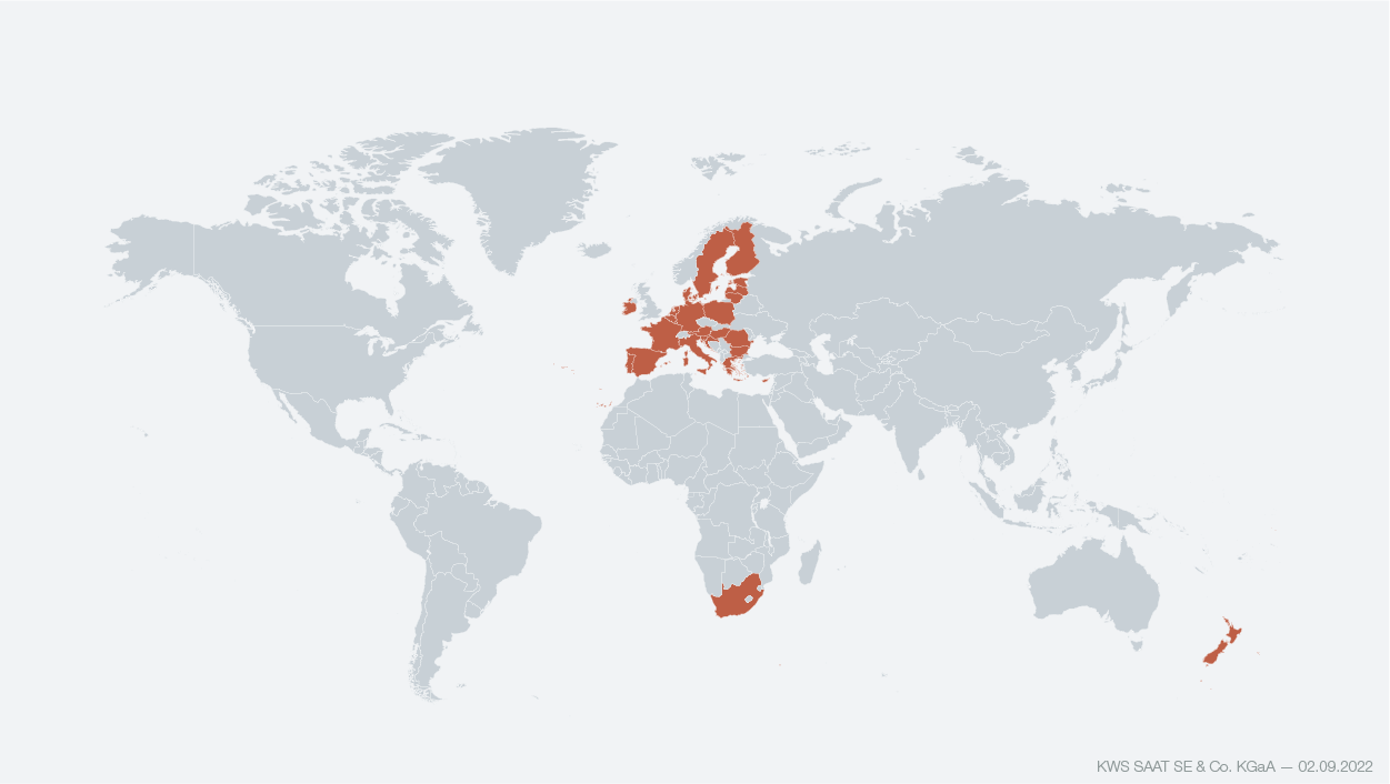 KWS Infographic Nr. 3 showing countries with regulation in place (targeted mutagenisis)