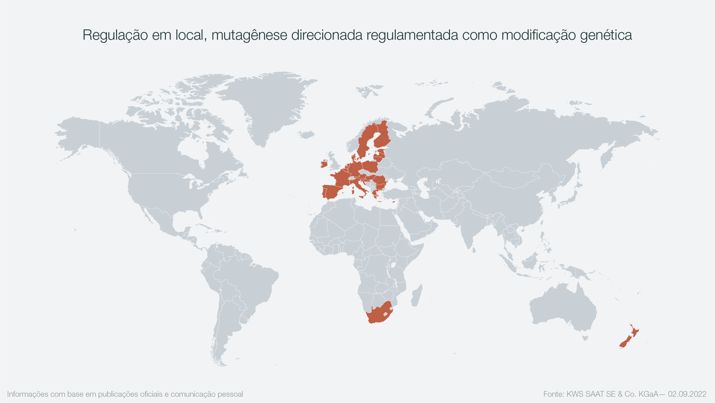 KWS Infographic Nr. 3 showing countries with regulation in place (targeted mutagenisis)