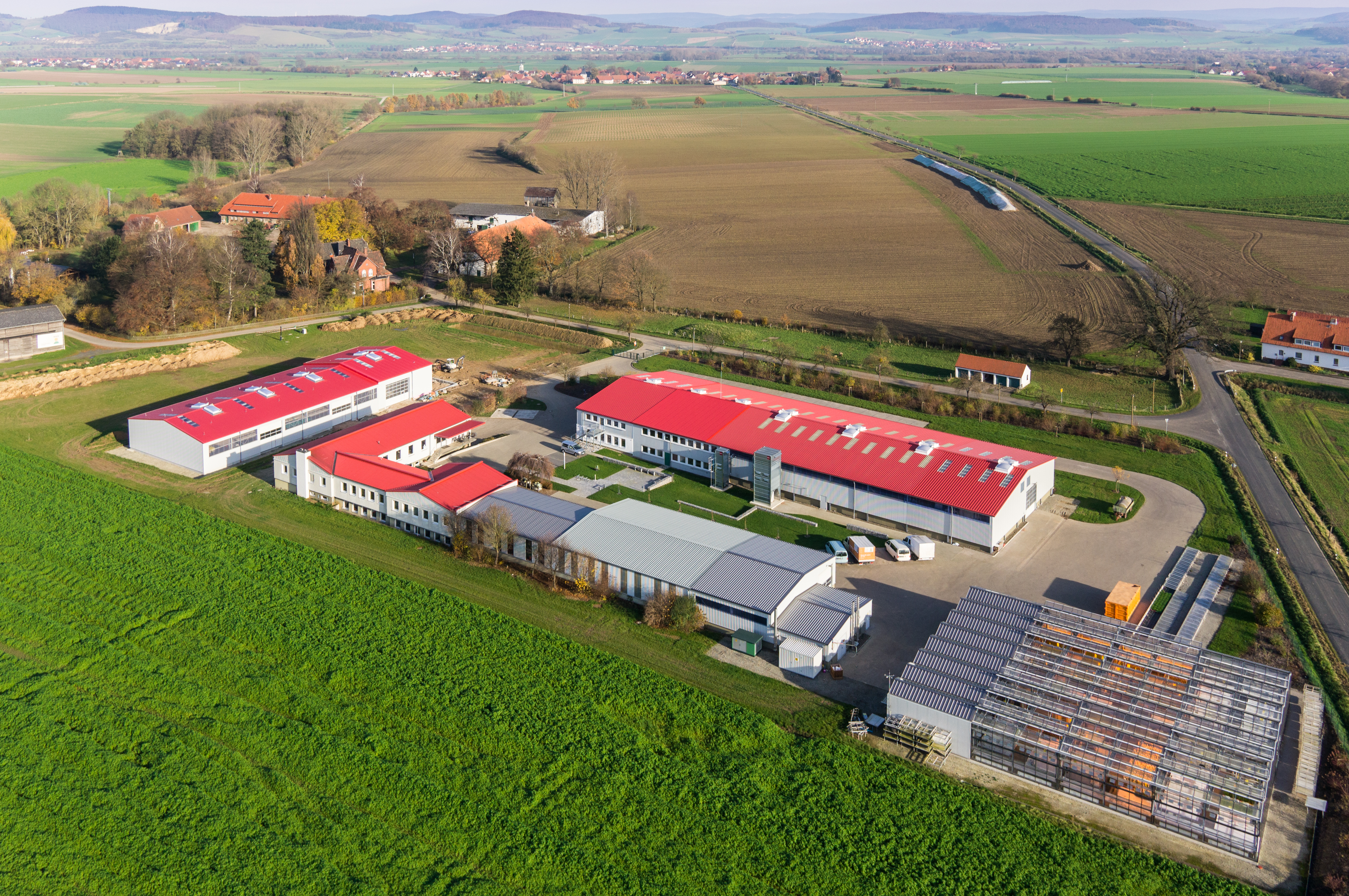 Luftaufnahme der KWS Zuchtstation in Wetze