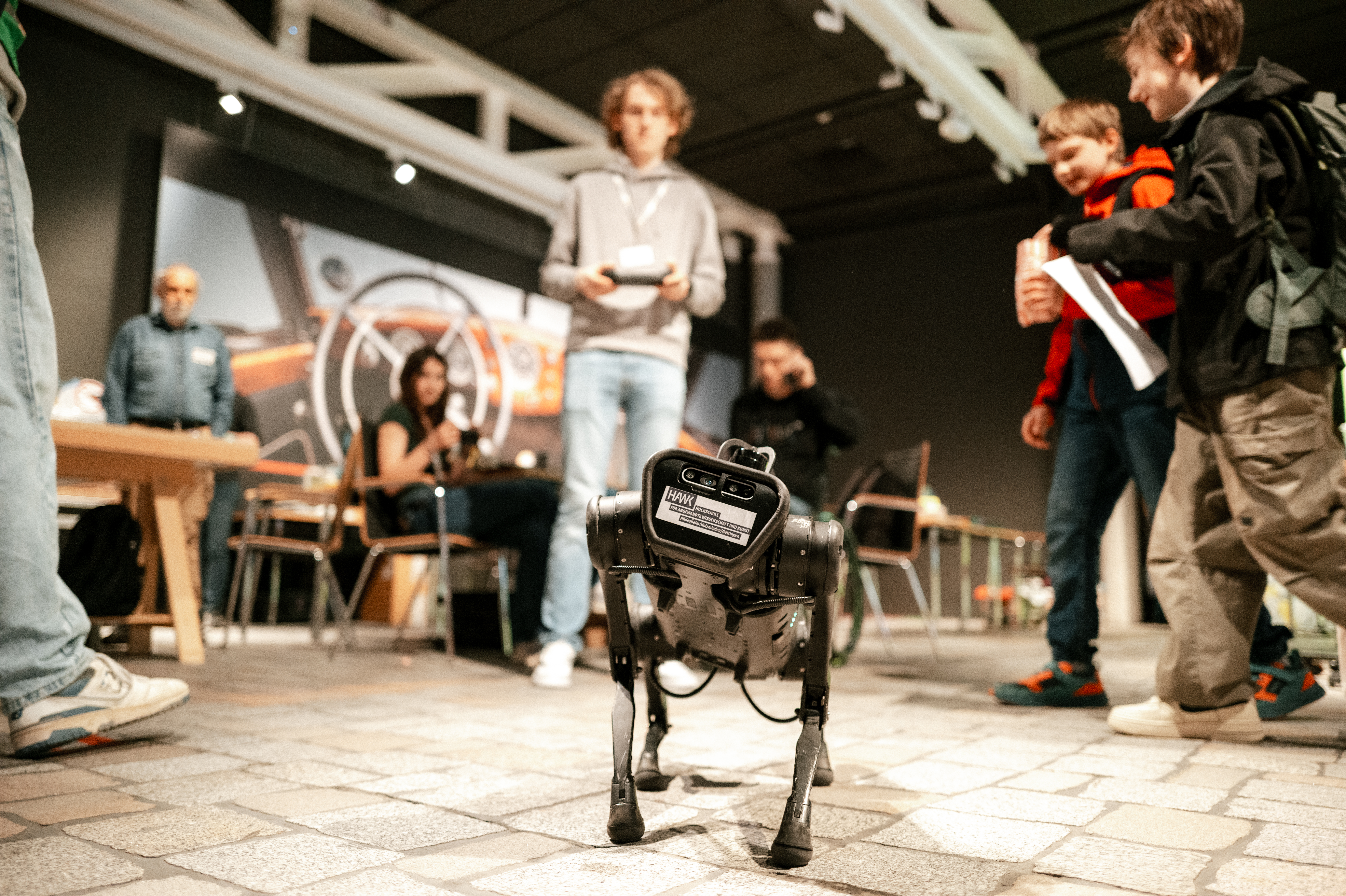 Remote-controlled robot dog at the Jugend Forscht Junior exhibition