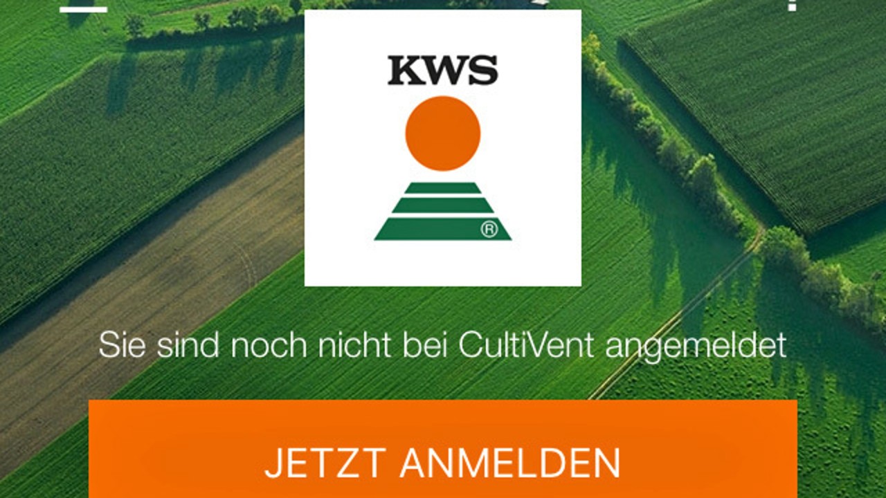 Startseite der KWS CultiVent App