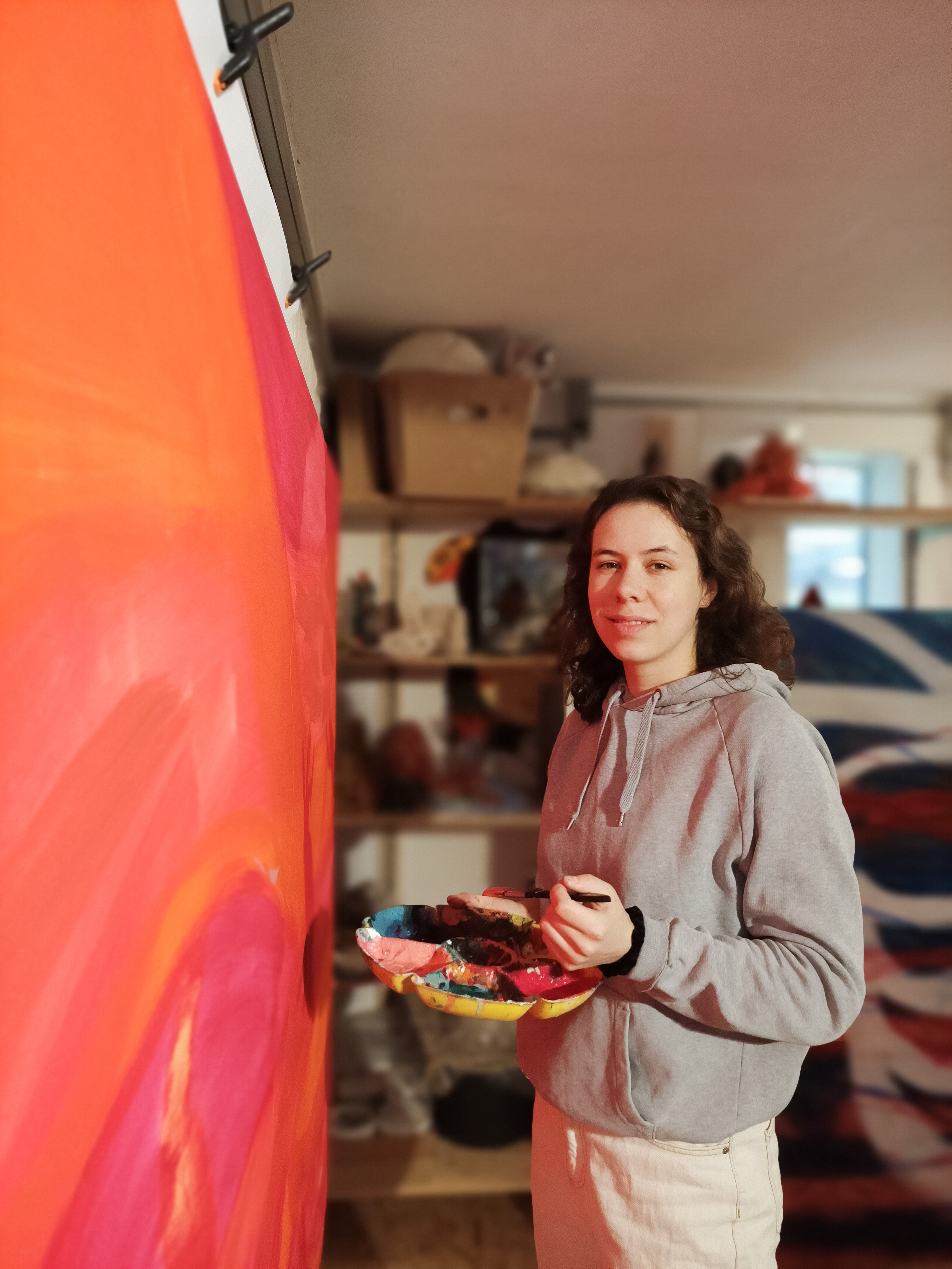 Katharina Kühne in her atelier, image author: K. J. Kühne*