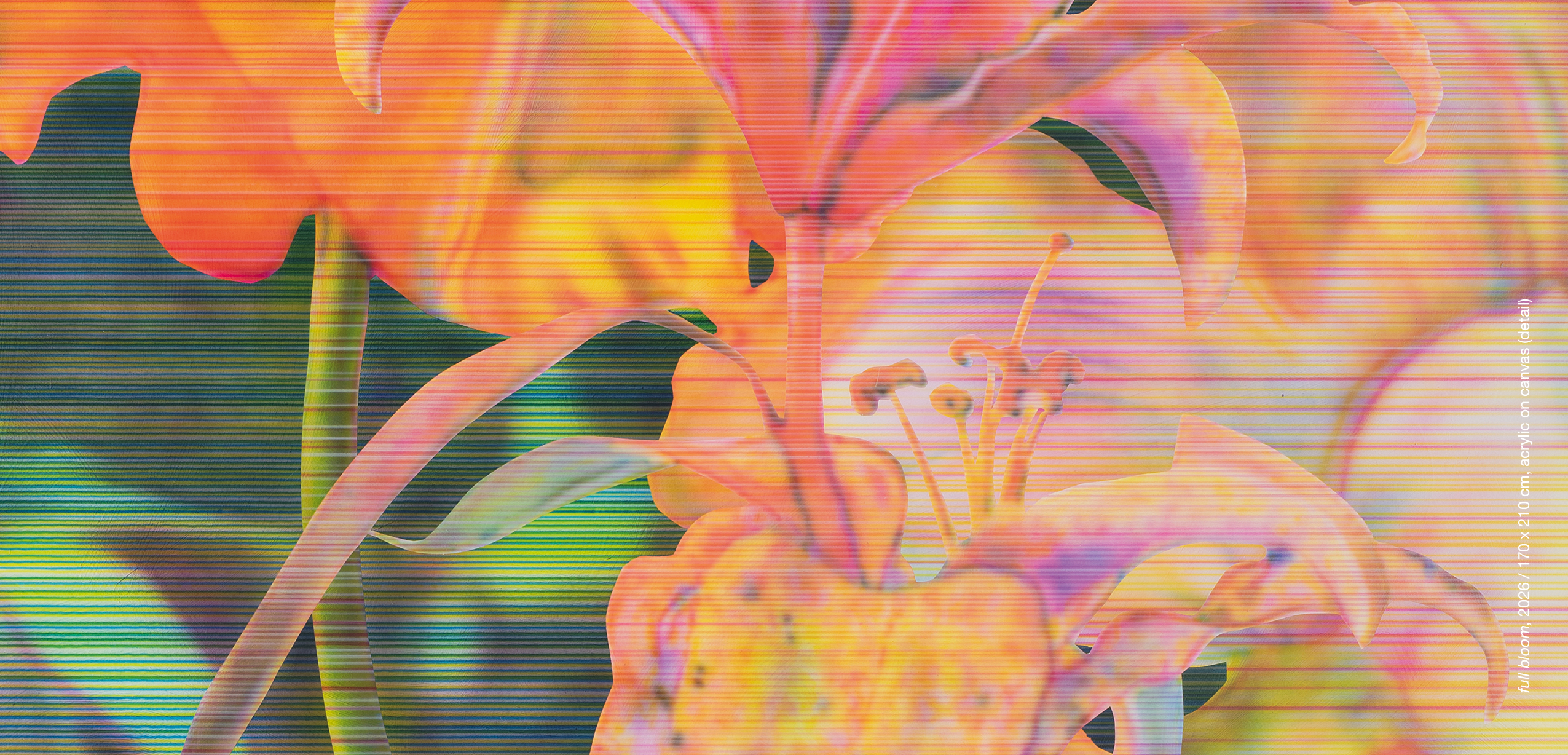 Full bloom, 2026 / 170 x 210 cm, Acryl auf Leinwand (Detail)