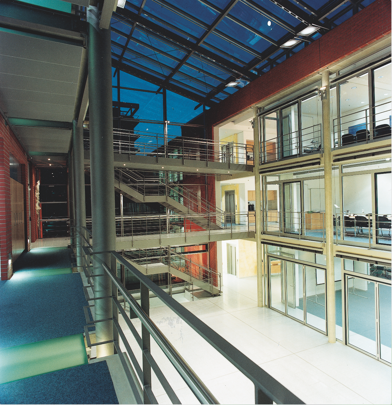 Interior view of the biotechnology center, inaugurated in 1999, with R&D laboratories