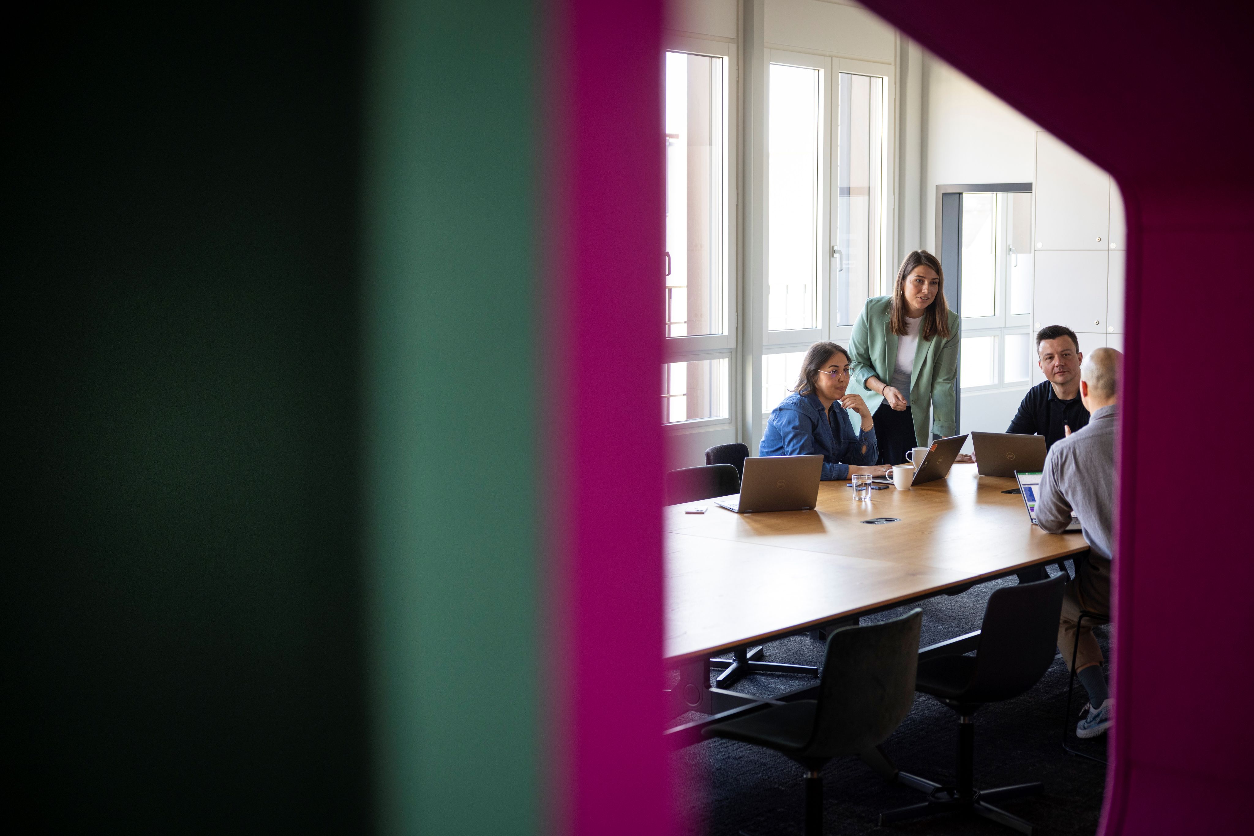 Group of people having a meeting 