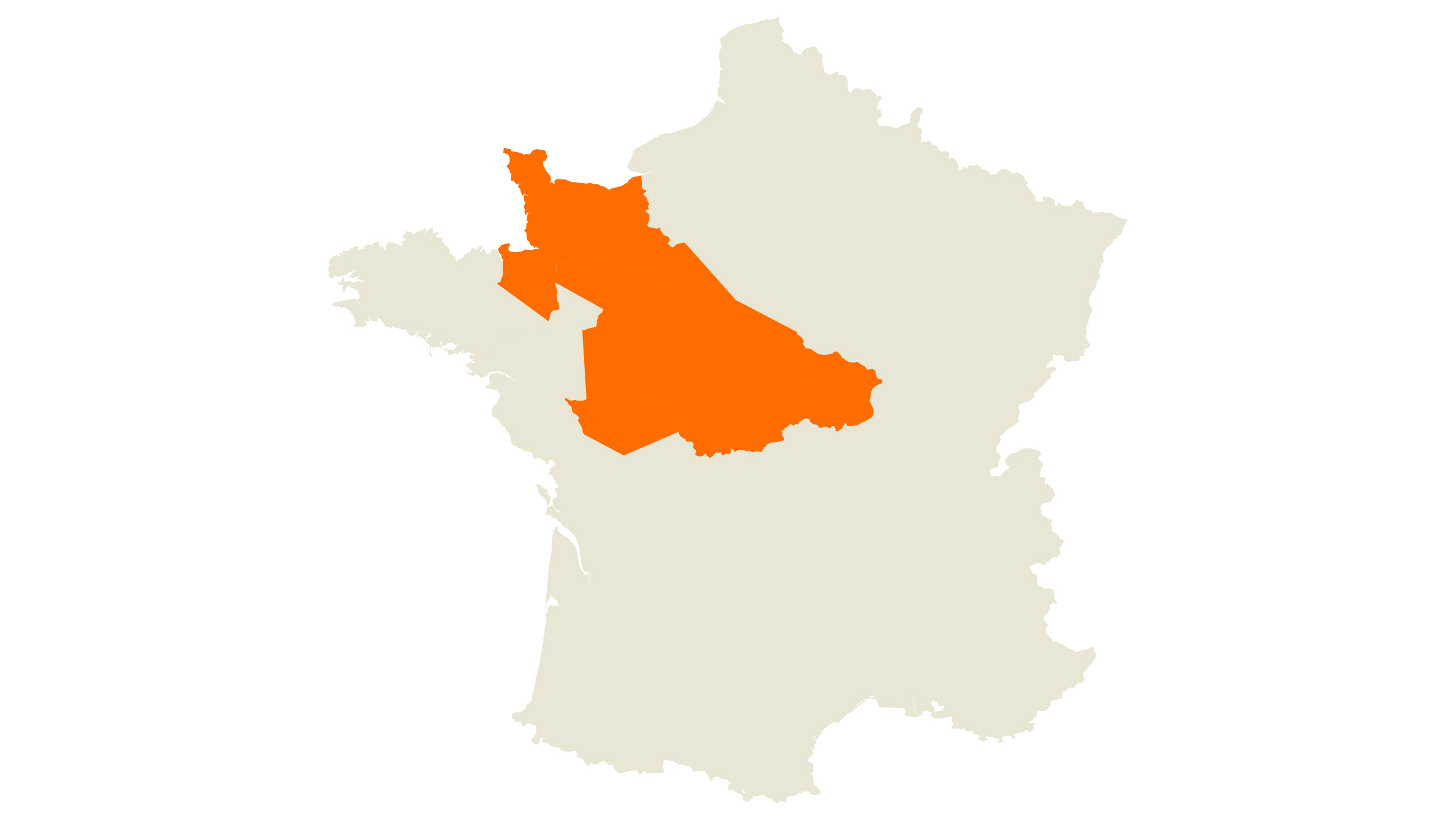 Contact Map de France de la Territoire Centre-Ouest