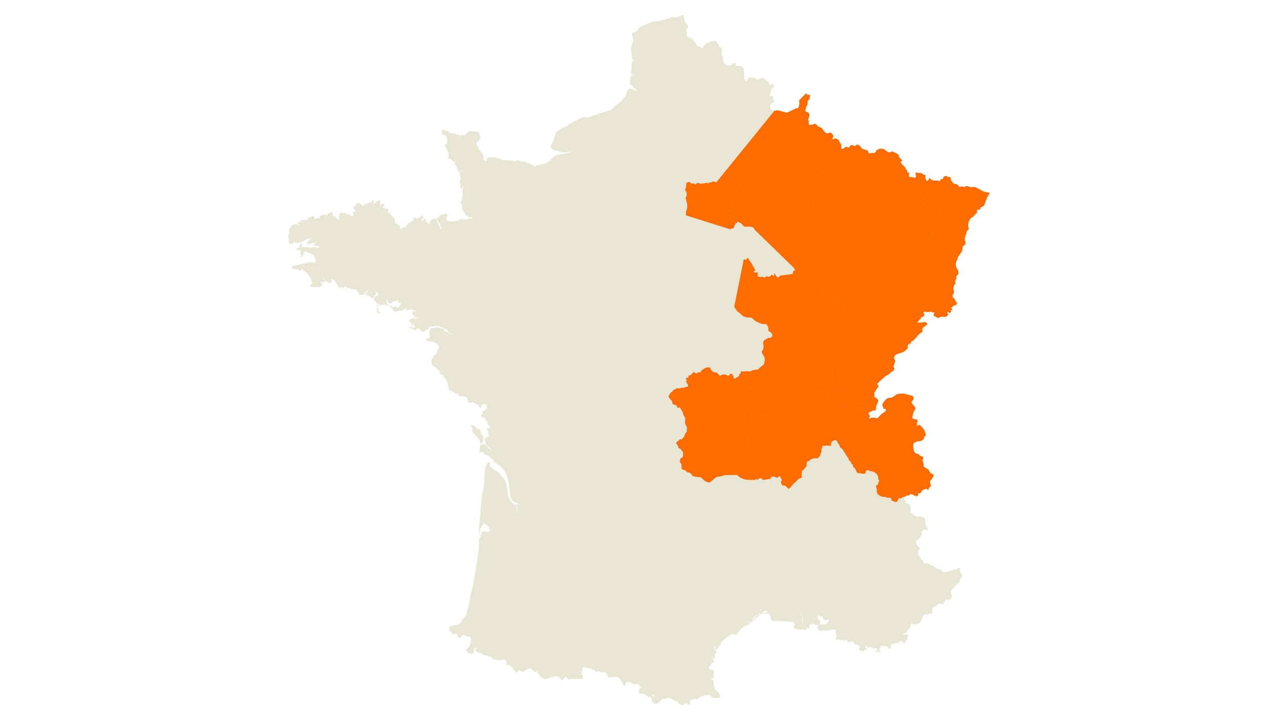 Contact Map de France de la Territoire Est