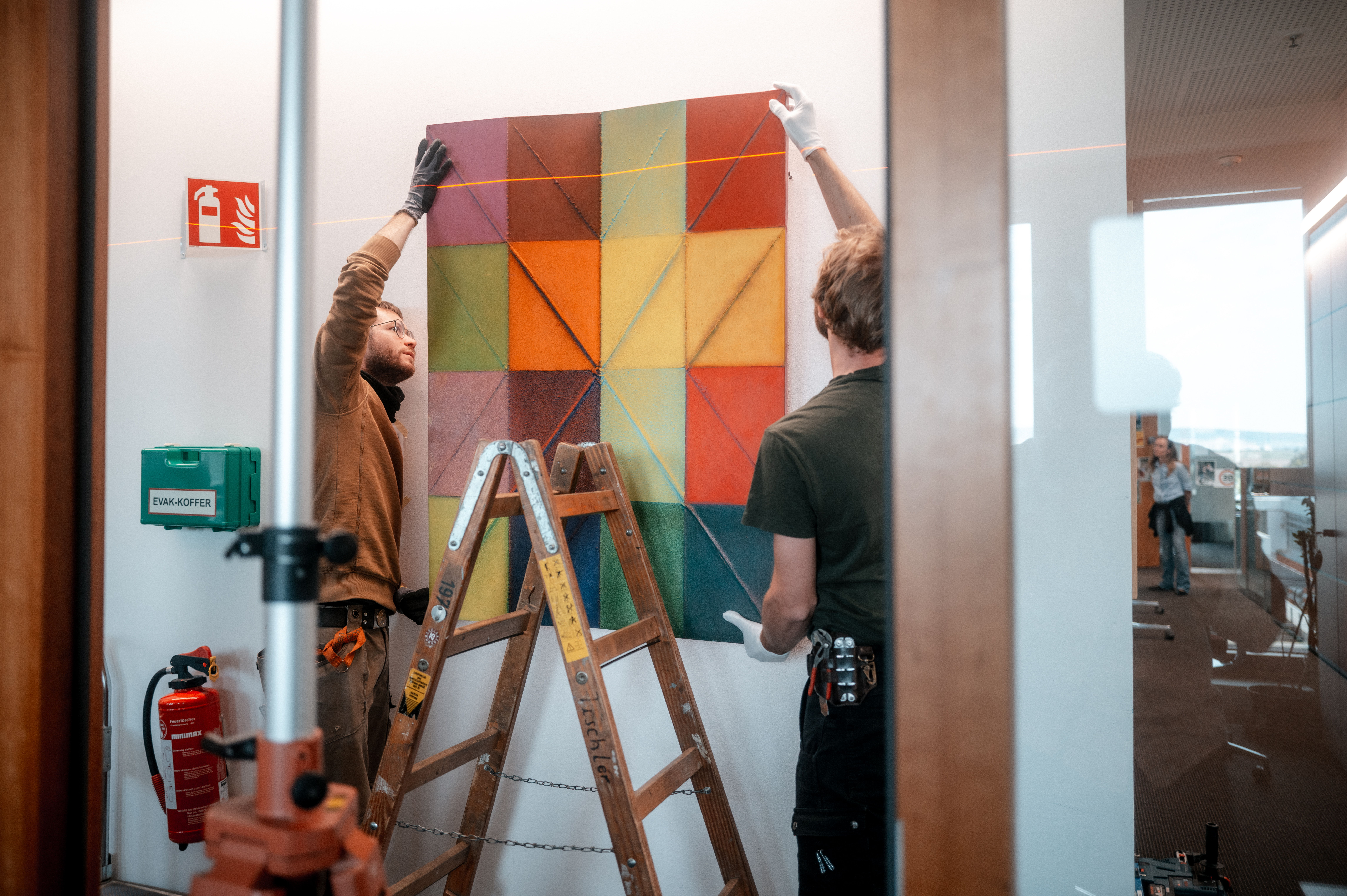 KWS-Kunstausstellung-Aufbau